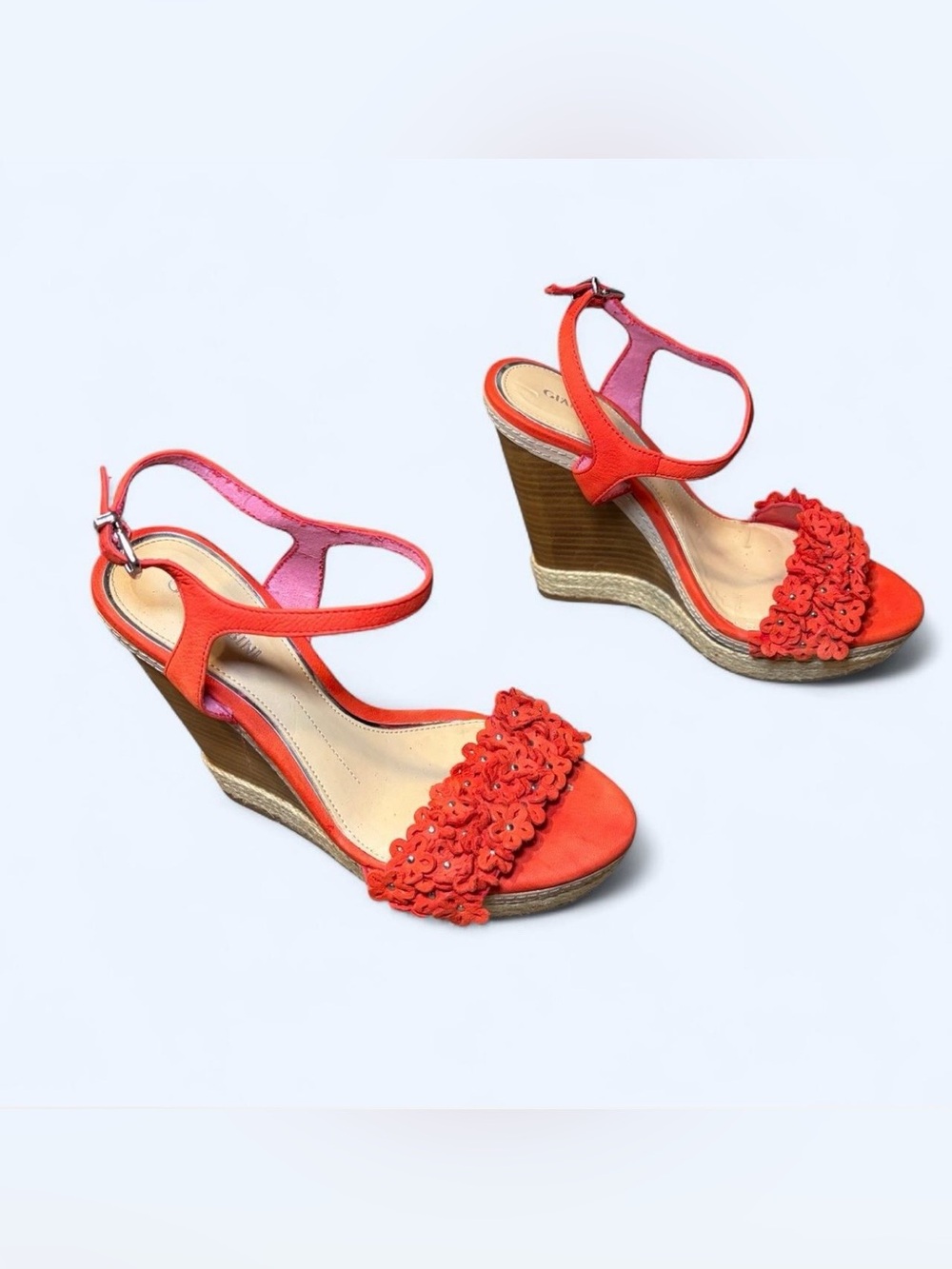 Red Floral Wedges Platform Heels by Gianni Bini! - Picture 3 of 8